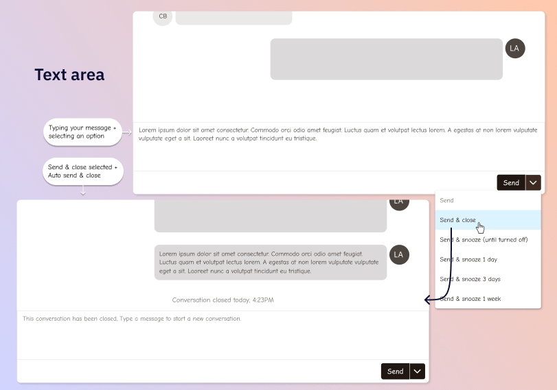 Thread text area